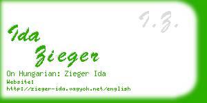 ida zieger business card